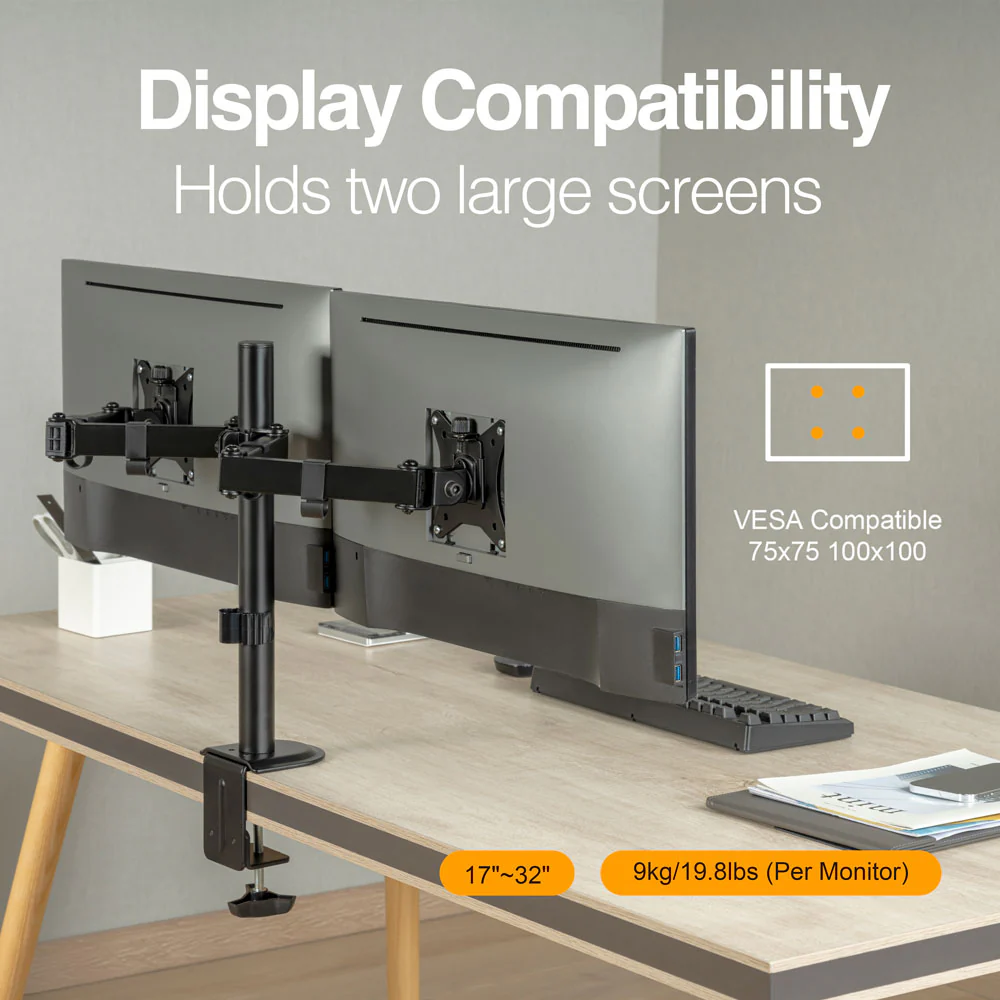 BRACKET ARGOM 32" LED SOPORTE DOBLE DE MONITOR (ARG-BR-1603) - Imagen 3