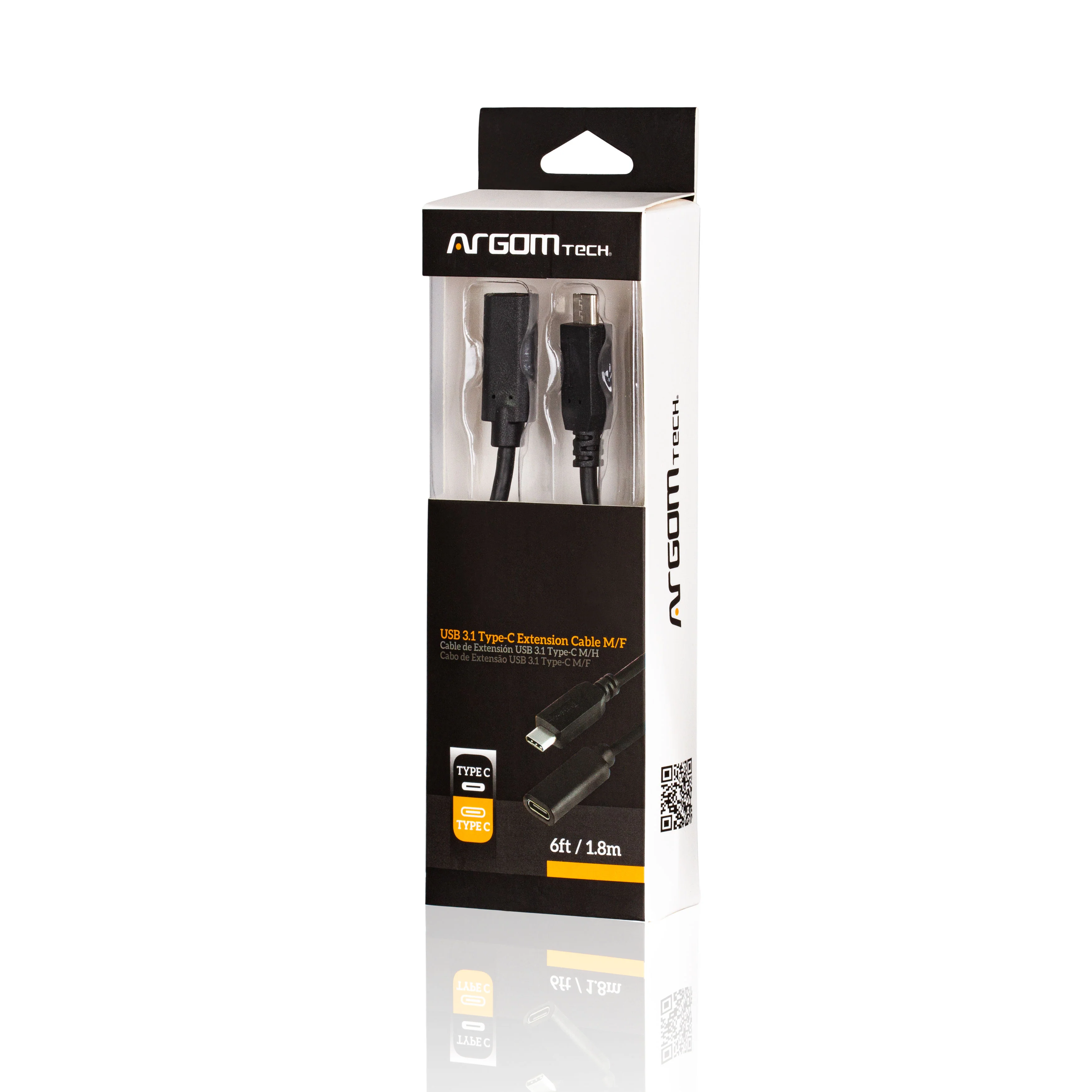 Cable USB 3.1 Tipo-C M/H 6 pies/1,8 m ARGOM