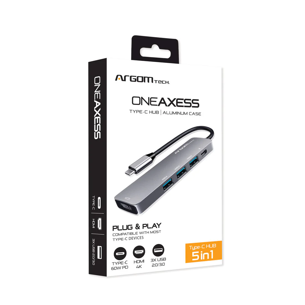 Concentrador tipo C 5 en 1 One Axess con paso de PD de 60 W