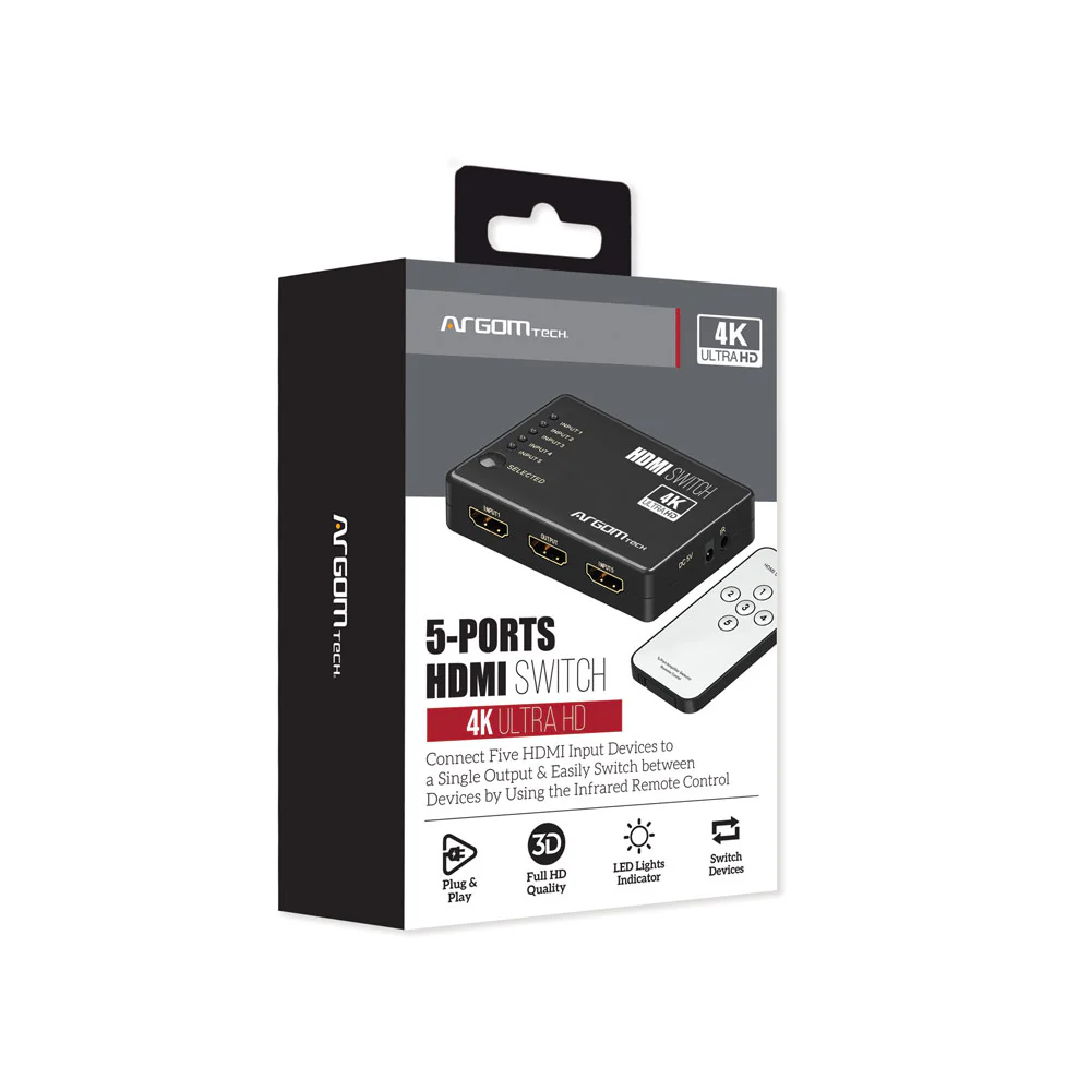 Conmutador HDMI de 5 puertos ARGOM