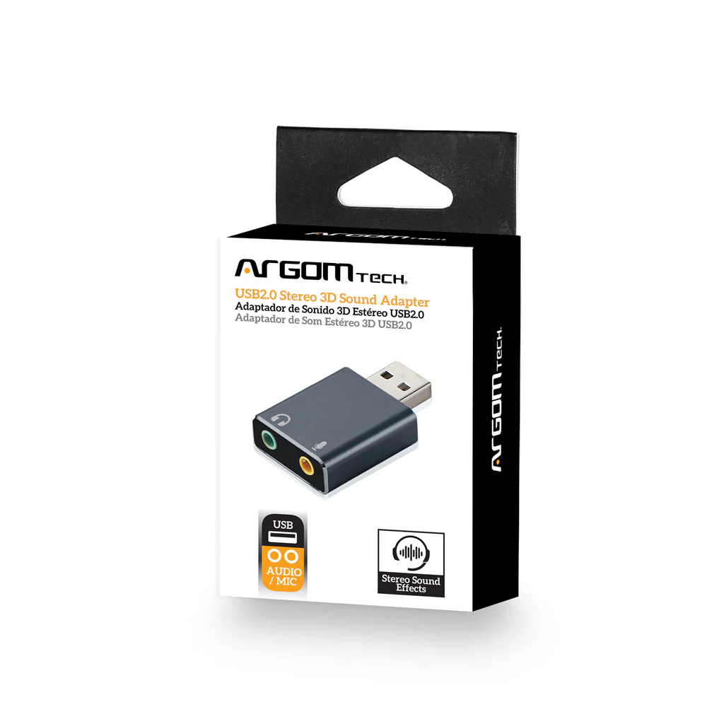 Adaptador de cable de sonido estéreo USB 2.0