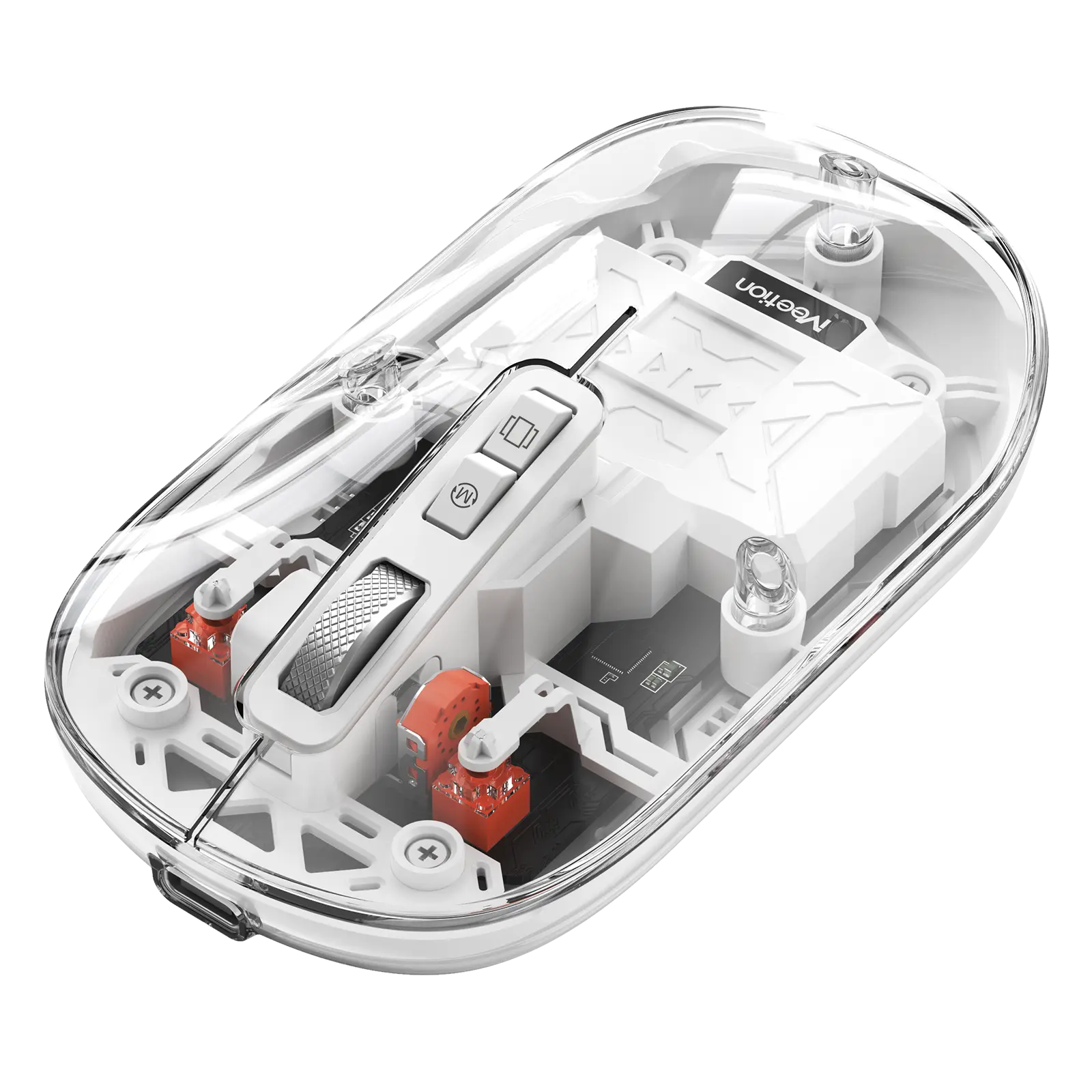 Mouse inalámbrico transparente de modo dual