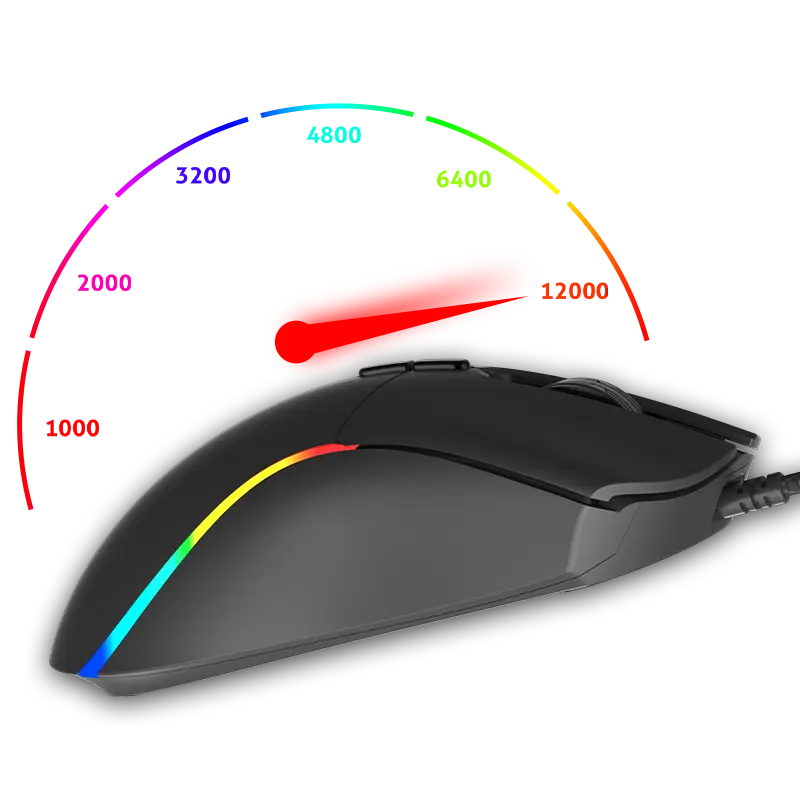 Mouse  gamer  RGB Meetion GM21P - Imagen 2