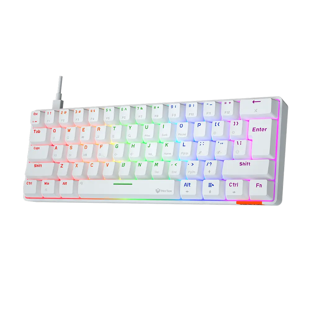 Teclado 60% GAMING KEYBOARD MK005 Blanco - Imagen 2