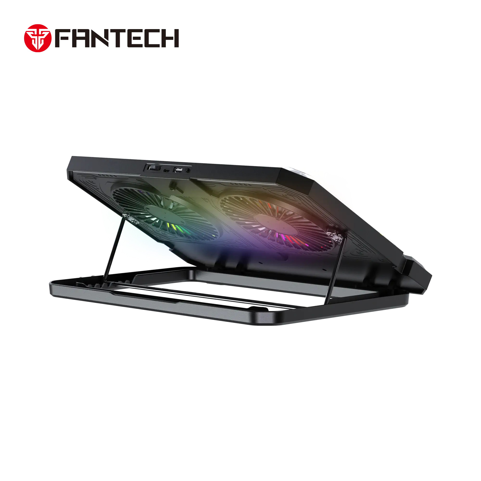 Fantech NC21 Cooler para Laptop 14?–15.6? LED – Base con 2 Ventiladores, USB-C y Soporte Celular - Imagen 3